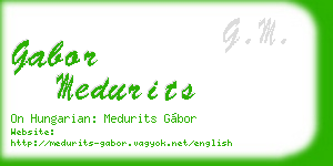 gabor medurits business card